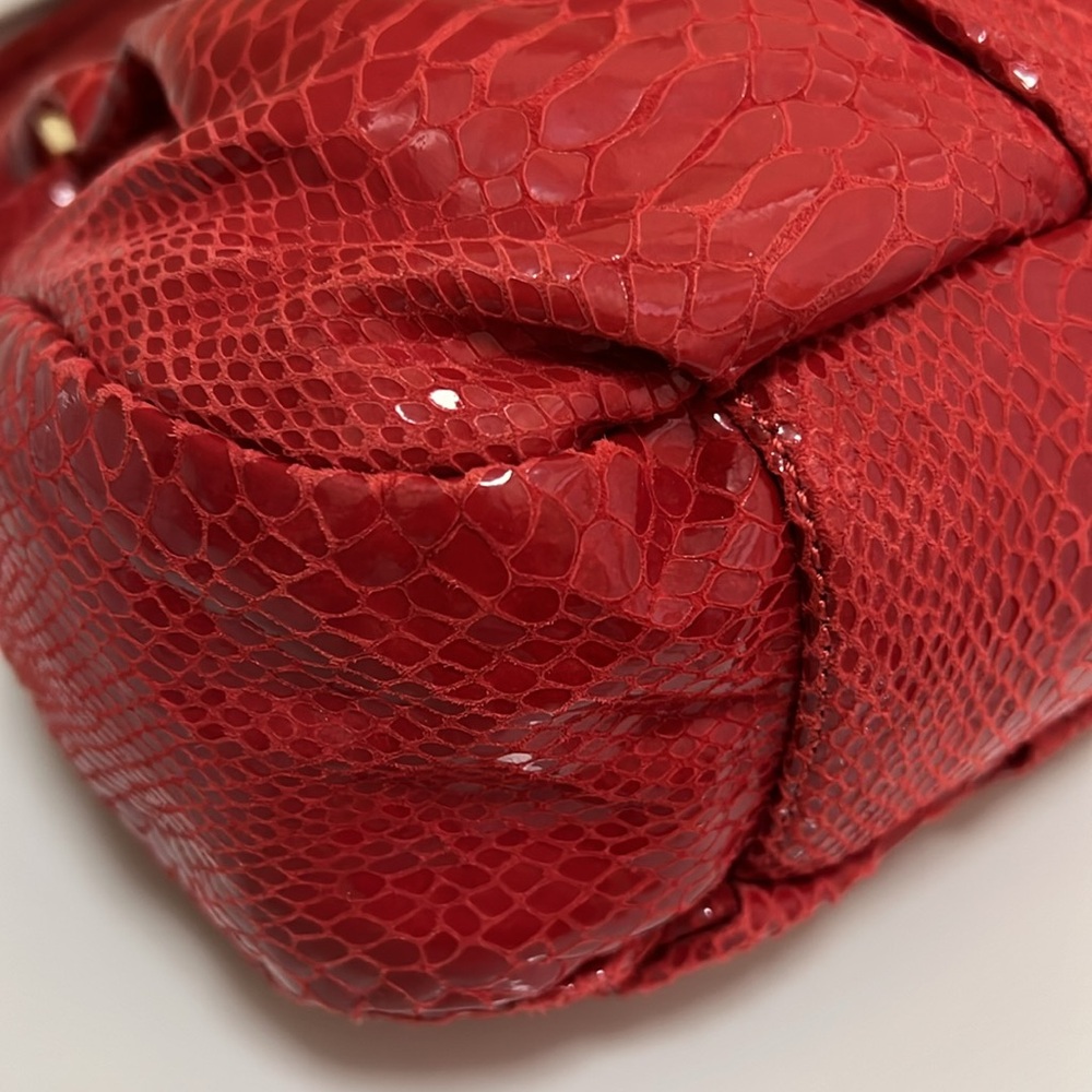 NWOT Perlina Studio Coated Suede Snakeskin Purse - Picture 9 of 15